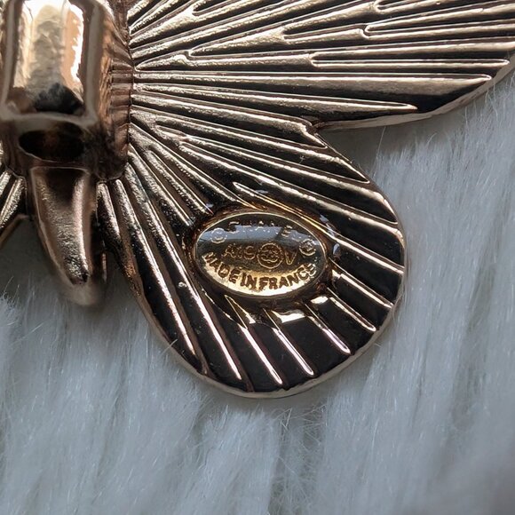 Chanel, Baby Blue Enamel Butterfly Pendant Charm Zipper Pull Gold Hardware - Picture 4 of 6